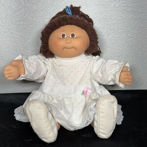 Cabbage Patch Doll in White Dress